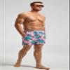 SILKWORLD Mens Swim Trunks Quick Dry Swimsuit Beach Shorts with Pockets, Coconut Tree(Pink), X-Large view 3