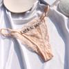Custom Name Thong Personalized Rhinestone Letters G-String Lace Panties Women Underwear Valentines Day Gift for Her (Style 02) view 2