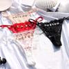 Custom Name Thong Personalized Rhinestone Letters G-String Lace Panties Women Underwear Valentines Day Gift for Her (Style 02) view 4