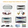 4 Set Packing Cubes for Suitcases Travel Essential Luggage Organizer Carry on Suitcases Simple Leaves Lines Blue Travel Bags Travel Accessories in 4 Sizes(XL, L, M, S) view 3