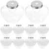 MAGICLULU Plastic Juice Bottles with Cap Straw Holes 10pcs 500ml Heart Shaped Plastic Beverage Containers Valentines Day Candy Jars Canister Refillable Water Milk Bottle view 1