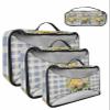 4 Set Packing Cubes for Suitcases Travel Essential Luggage Organizer Carry on Suitcases Hello Spring Rose Daisy Lavender Checkered Blue Travel Bags Travel Accessories in 4 Sizes(XL, L, M, S) view 1