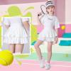 Comfyouth Girls Tennis Skirt with Shorts Pleated Athletic Skort with Pockets High Waisted Kids Cheerleading Skirt White view 2
