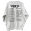 I Love You in Book Quotes Sweatshirt - Romance Reader Sweater, Bookish Smut Crewneck M Ash view 1