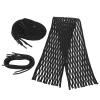 Asixxsix Mesh Kit, Black Nylon Mesh String Wear Proof Mesh Piece with Mesh and Strings, Portable Mesh Piece Woven String, Easy to String Kit view 1