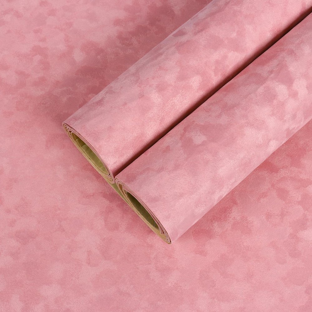 CHIHUT 12x100 Peach Pink Self Adhesive Velvet Flocking Liner Sheet Peel and Stick Velvet Contact Paper Jewelry Drawer Felt Liner Roll for Shelves Box Lining Solid Pink Felt Wallpaper