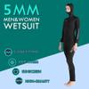 WYYHAA 5Mm Neoprene Wetsuit for Women Men, Front Zip Full Body Diving Suit with Cap Hooded for Spearfishing, Snorkeling, Surfing, Canoeing, Scuba,Women,3XL view 3