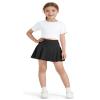 BOOPH 2 Pack Little Girls Athletic Uniform Skorts French Tennis Golf Skirts with Shorts for Toddler Black/Navy 2-3 Years view 2