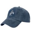Bull Riding Rodeo Hat for Mens Womens Fashion Washed Cotton Denim Trucker Hats Adjustable Navy Blue view 1