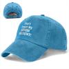 Don't Get My Senior Discount Hat for Mens Womens Outdoor Sport Washed Cotton Denim Trucker Hats Adjustable Blue view 1