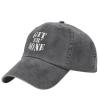 Get Er Done Hat for Mens Womens Outdoor Sport Washed Cotton Denim Trucker Hats Adjustable Deep Heather view 1
