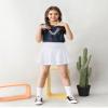 BOOPH 2 Pack Little Girls Athletic Uniform Skorts French Tennis Golf Skirts with Shorts for Toddler Black/White 6-7 Years view 3