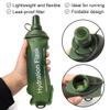 WILDREEDS 150ml Soft Flask, TPU Collapsible Soft Water Bottle for Hydration Pack, Running Vest, Folding Water Bottle for Hiking Cycling Climbing-1Pcs, Green view 2