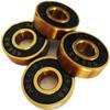 MESKEL 10PC 608 2RS Gold Ring Longboard Skateboard Inline Skate Bearings 8x22x7mm view 1