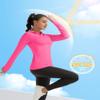 FKEEP Women's Polo Shirts Long Sleeve UPF 50+ Sun Protection Tennis Golf Workout Tops Sport Zipper V Neck (Neon Pink, XXL) view 3