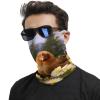 SmtSec Neck Gaiter Face Mask with Ear Loops Baby Chick in Flowers Windproof Bandana Versatile Head Wrap Quick Dry Headband for Men Women view 2