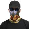 SmtSec Neck Gaiter Face Mask with Ear Loops Baby Chick in Flowers Windproof Bandana Versatile Head Wrap Quick Dry Headband for Men Women view 3