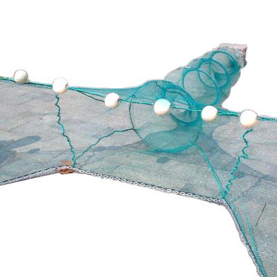 CINGHI LUSSO Crab Trap Shrimp Trap Shrimp Net Fish Trap Lobster Trap Minnow Trap Collapsible Portable Net Crab Net Large Inlet with Float and Heavy Duty Chain for Catching Crabs Lobsters Fish-10M