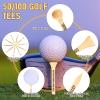 Hollowfly 50 Pack Wood Golf Tees Bulk for Men Valentine's Day Gifts 2-3/4 Inch Wooden Golf Tees Funny Birthday Gag Gifts for Men Grandpa Husband Lovers, 10 Style view 3