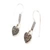 Handcrafted Women's Dangle Drop Earring Marcasite Heart Designer Minimalist Silver Plated Earring For Special Occasion Wear view 1