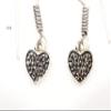 Handcrafted Women's Dangle Drop Earring Marcasite Heart Designer Minimalist Silver Plated Earring For Special Occasion Wear view 2