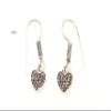 Handcrafted Women's Dangle Drop Earring Marcasite Heart Designer Minimalist Silver Plated Earring For Special Occasion Wear view 3