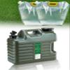 5 Gallon Water Jug and 2.6Gal Collapsible Water Bag Set of 2,Thickened Water Storage Overlanding Gear Containers, Camping Essential Leak-Proof Green Portable Water Tank,BPA Free Outdoors Hiking view 1