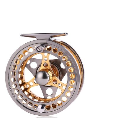 AshiLd Fly Fishing Reel,Fly Reel Fly Fishing Reel Speed Ratio 5/6 7/8 Fishing Reel with CNC-Machined Aluminum Alloy Body Fly Reels (Color : Gold 56)