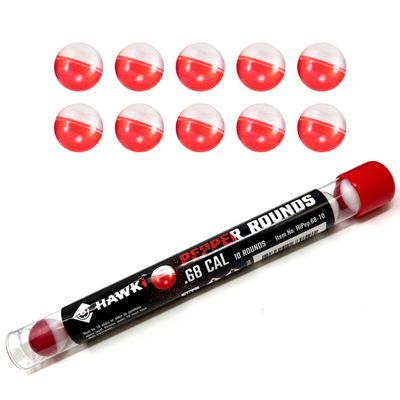 Hawki .68 Cal Pepper Balls for Paintball Guns 10 Pack