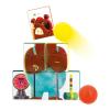 Janod - Applepop Tin Can Alley - Game of Skill - 6 Metal Tins + 2 Foam Balls - Outdoor Game - Develops Dexterity & Concentration - 3 Years +, J03359 view 1