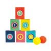 Janod - Applepop Tin Can Alley - Game of Skill - 6 Metal Tins + 2 Foam Balls - Outdoor Game - Develops Dexterity & Concentration - 3 Years +, J03359 view 3