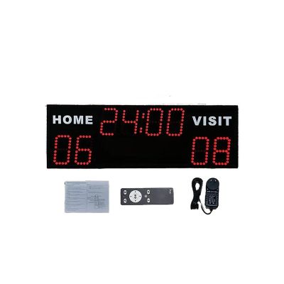 Electronic Scoreboard Outdoor Led Display Sports Multi-Function Countdown Timer Digital Football Scoreboard, Wall-Mounted Score Clock Score Keeper