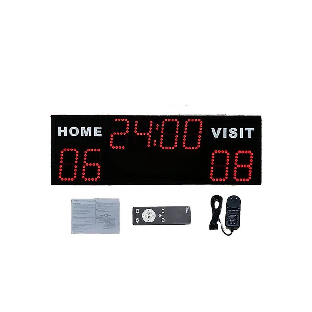 Electronic Scoreboard Outdoor Led Display Sports Multi-Function Countdown Timer Digital Football Scoreboard, Wall-Mounted Score Clock Score Keeper