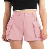 BOOPH Girls Hiking Cargo Shorts Kids Lightweight Shorts with Pockets Athletic Summer Casual Uniform Shorts for Bike Golf Fishing Pink 6Y view 1