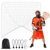 Lacrosse Net Replacement Lacrosse Goal Net Fit 6' x 6' x 6' and 6' x 6' x 7' Goal Heavy Duty Lacrosse Net Backstop Lacrosse Mesh for Backyard Lacrosse Practice Competition with Bag(White Net,3mm) view 1