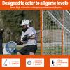 Lacrosse Net Replacement Lacrosse Goal Net Fit 6' x 6' x 6' and 6' x 6' x 7' Goal Heavy Duty Lacrosse Net Backstop Lacrosse Mesh for Backyard Lacrosse Practice Competition with Bag(White Net,3mm) view 3