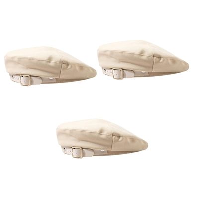 Amosfun 3pcs Solid Color Vintage Beret Hat for Women Beret Fit for Casual Outings and Travel