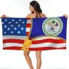 American Flag and Belize Flag Beach Towel Microfiber Soft Beach Towels Quick Dry Towel for Swimmers Sand Proof Beach Towels for Women Men Large Bath Towels 30x60inches view 1