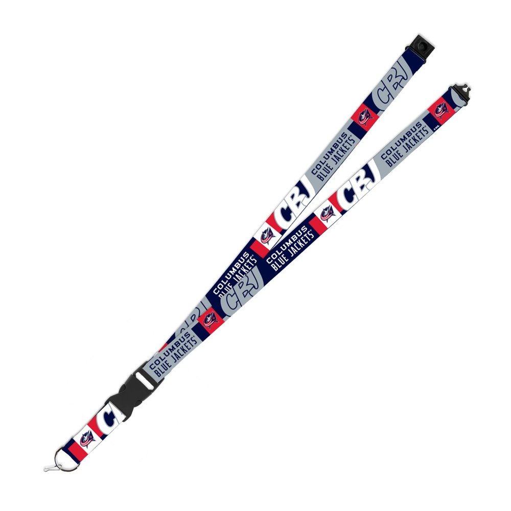 Rico Industries NHL Hockey Columbus Blue Jackets Standard Wrist Lanyard Key Chain, Cute Wristlet Strap Keychain Holder for Women Men Car Keys ID Badges Card Wallet Phone Camera