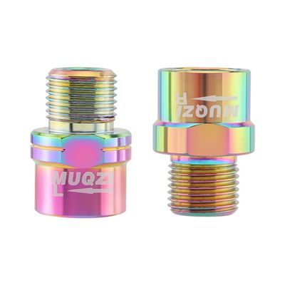 1 Pair Bicycle Pedal Extender MTB Road Bike Pedal Extender Lock Pedals Extended 16mm/0.63inch Crank Extension Tool fits 9/16 inch Threaded Bike Pedals for MTB BMX Street Bicycle (Colourful)