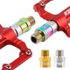 1 Pair Bicycle Pedal Extender MTB Road Bike Pedal Extender Lock Pedals Extended 16mm/0.63inch Crank Extension Tool fits 9/16 inch Threaded Bike Pedals for MTB BMX Street Bicycle (Colourful) view 3