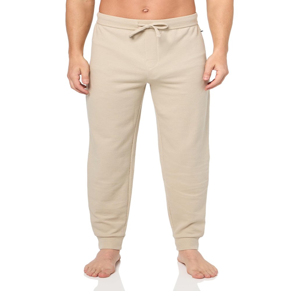 BOSS Waffle Cotton Cuffed Sweatpants, Milky Way, XL