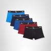 BOSS 5 Pack Bold Logo Cotton Stretch Trunks, black/merlot/dusty blue/navy/electric blue, XXL view 4