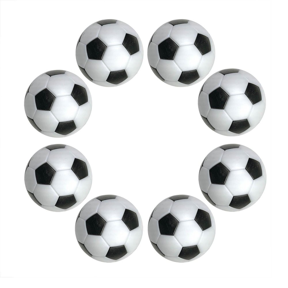 Tenalleys 8 Pack Table Soccer Foosballs 1.42 Inch Replacement Balls Soccer Game Table Soccer Balls Foosball Accessory (Black White)