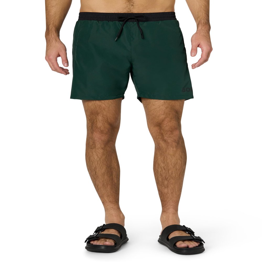 BOSS Medium Length Solid Swim Trunk, Pine Tree Green, XXL