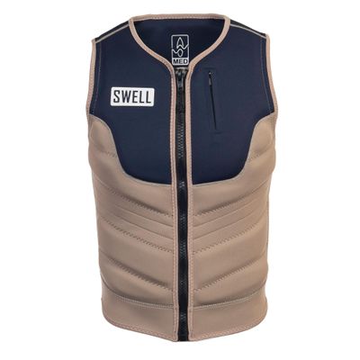 Mens Neoprene Wakesurf Comp Vest - Designed Exclusively for Wake Surfing, but Great for All Other Watersports Activities! NCGA (Camel, Medium)