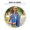 GOOHOCHY 4pcs Cooling Towels for Sports Skin-Friendly Ice Towels for Neck and Breathable Microfiber for Yoga Gym Running Camping Light Blue Green view 4