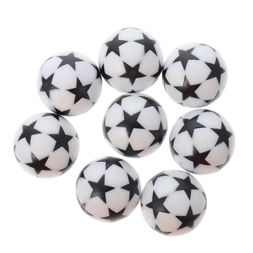 HANABASS 8pcs Soccer Balls for Table Football Black White Replacement Balls for Desktop Soccer Games for Home Mall Use