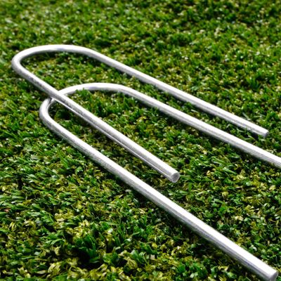 Net World Sports Forza Soccer Goal U-Pegs | Ultra Heavy Duty (0.3in Steel (10in Long), Pack of 50), Silver