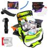 Lightning X Mid-Sized First Responder EMT Bag | LXMB25 | Fully Stocked w/ 248+ First Aid Supplies + Trauma Pak w/C.A.T. Tourniquet & QuikClot - Fluorescent Yellow view 1